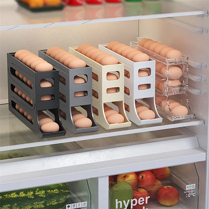 Automatic Scrolling Egg Rack Organizer