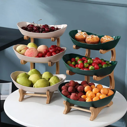 Dinnerware Kitchen Bowl with Trays Wooden