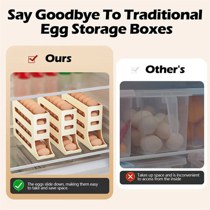 Automatic Scrolling Egg Rack Organizer