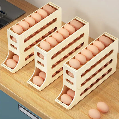 Automatic Scrolling Egg Rack Organizer